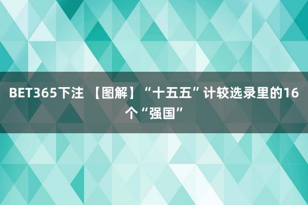 BET365下注 【图解】“十五五”计较选录里的16个“强国”