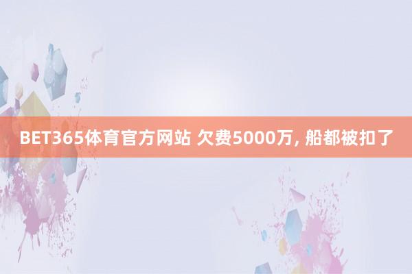 BET365体育官方网站 欠费5000万， 船都被扣了