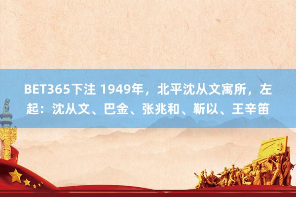 BET365下注 1949年，北平沈从文寓所，左起：沈从文、巴金、张兆和、靳以、王辛笛