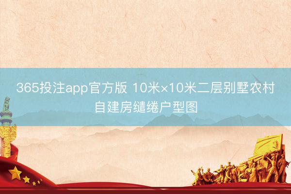 365投注app官方版 10米×10米二层别墅农村自建房缱绻户型图