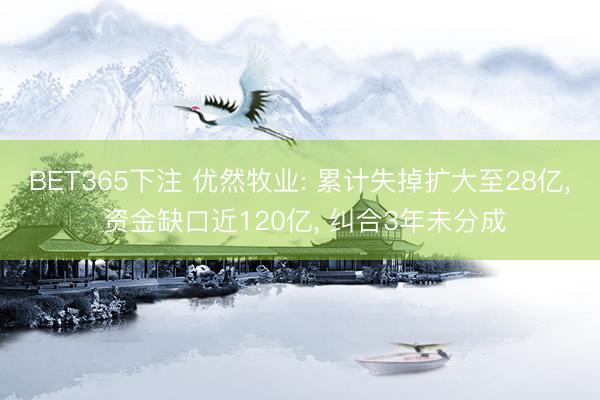 BET365下注 优然牧业: 累计失掉扩大至28亿， 资金缺口近120亿， 纠合3年未分成