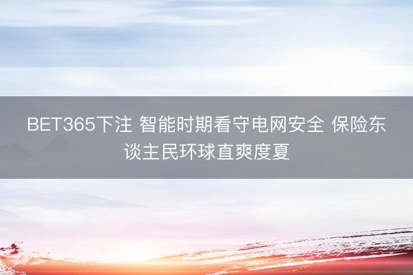 BET365下注 智能时期看守电网安全 保险东谈主民环球直爽度夏